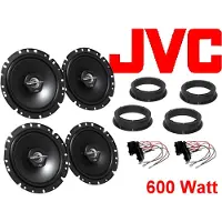 DSX JVC Lautsprecher Einbau Set Tür vorn hinten passend für VW Touareg 7L 2002-2013