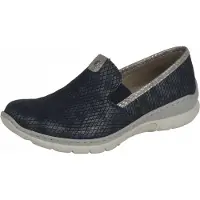 Rieker Damen Slipper L3272-45 granit, Gr. 36 - 41, Memo-Soft Sohle