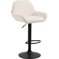 CLP Barhocker Braga Samt schwarz creme