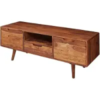 Möbelando HiFi Lowboard Sheesham Massivholz Landhaus TV Kommode 135x51x45cm | Fernsehschrank Unterschrank mit Schublade & 2 Türen | Fernsehtisch Ablagefach | Fernsehkommode TV Möbel