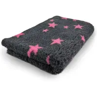 Vetbed Vet Bed Hundebett 2farbig 100 x 75 cm anthrazit fuchsia Sterne