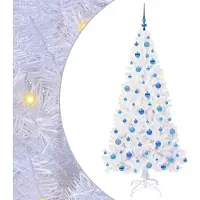 Syfax Künstlicher Weihnachtsbaum Weiß 180 cm PVC und Stahl