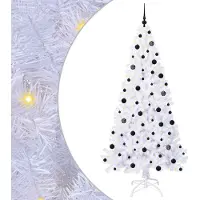 Syfax Künstlicher Weihnachtsbaum Weiß 210 cm PVC und Stahl