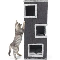 Canadian Cat Company Kratzturm Patrick · anthrazit · 35 x 35 x 90 cm · Kratztonne