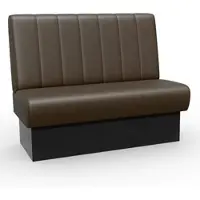 BIG Möbel Bistro Sitzbank Classic | 160 cm | Kunstleder in Braun | Vertikal | Dinerbank