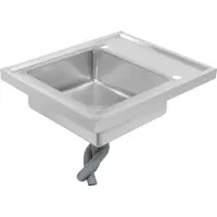 Easybuy Küchenspüle Edelstahlspüle mit Abtropffläche Spüle Silber max 300kg