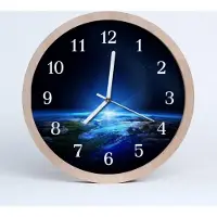 Tulup Holzuhr 30fi cm wanduhr - Raum Erde