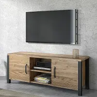 Masseno TV-Schrank OLIVIERO 147 cm Fernsehschrank mit 2 Türen TV-Lowboard für Wohnzimmer Modern 147x43x57 cm Braun / Braun