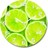 Tulup Wanduhr aus Glas 30fi Glasbild Glasuhr Gehärtetes Glas - weisse-zeiger - limes