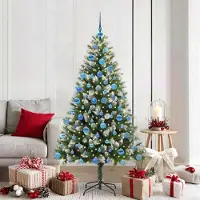 vidaXL "Schlussverkauf" Künstlicher schwenkbarer Weihnachtsbaum(1 pc) - Kunstbaum/Tannenbaum - mit flockigem Schnee C7413