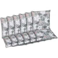 GO-DE Textil, Sesselauflage Niederlehner, 6er-Set, Farbe: grün, Maße ca.: 100 cm x 50 cm x 6 cm