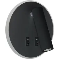 Licht-Erlebnisse Wandspot Aluminium LED verstellbar Schwarz rund warmweißes Licht 3000 K 730 lm Spot Lampe Wand