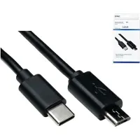 DINIC USBC-MB-1M-SKB, 1 m, USB C, Micro-USB B, USB 3.2 Gen 1 (3.1 Gen 1), Schwarz