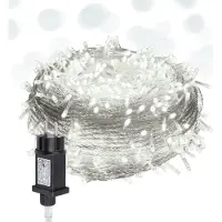 Yakimz 10M 100 LED Lichterkette Beleuchtung Innen Party Weihnachten Garten Deko IP44 8 Modi Kaltweiß