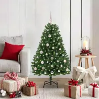 vidaXL "Schlussverkauf" Künstlicher Weihnachtsbaum - Tannenbaum - Kunstbaum moderne - Grün 120 cm PVC und Metall C12955
