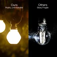 LED Universum LED Deko-Party-Lichterkette 10 Lampen mattweiß 8m (5+3m) 24V 6W mit Steckernetzteil IP44 3000K