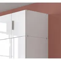 Wimex Kleiderschrankaufsatz Malta Aufsatz für Kleiderschrank weiß Hochglanz 50cm 1-türig