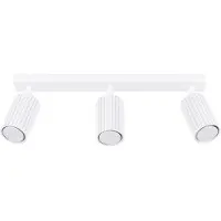 Licht-Erlebnisse Deckenspot Weiß 3 flammig verstellbar GU10 45 cm Aluminium Wohnzimmer Strahler