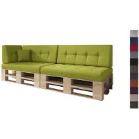 Sunnypillow Palettenkissen Verona gesteppt 6er Set Lime
