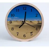 Tulup Holzuhr 30fi cm wanduhr - Wüste Landschaft