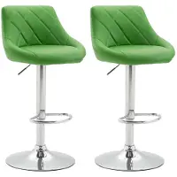 CLP 2er Set Barhocker Lazio Kunstleder C grün