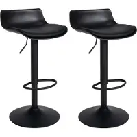 CLP 2er Set Barhocker Aveiro Kunstleder schwarz