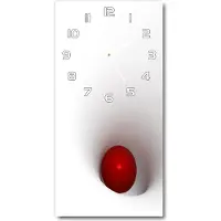 Tulup Wanduhr aus Glas – 30x60 cm - Glasbild - Glasuhr - Gehärtetes Glas -Abstraktionskugel