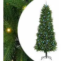 vidaXL "2026 MODERNE" Weihnachtsbaum mit 300 LEDs mit Ständer Grün 240 cm PE - Künstliche Weihnachtsbäume CC7053432
