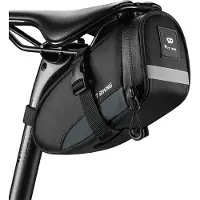 Lixada Fahrradtasche, reflektierende, aufhängbare Rücklicht-Fahrradtasche, Mountainbike-Satteltasche, Fahrradausrüstungstasche, grau