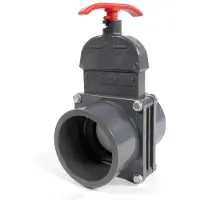 Praher PVC Absperrschieber beidseitig Ø 63 mm Klebemuffe