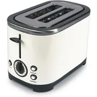 Kampa Stilvoller 2 Schlitz Edelstahl Toaster Deco ME0582E weiß