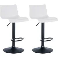 CLP 2er Set Barhocker Branford Kunststoff weiß