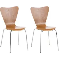 Mendler 2er Set Besucherstuhl HLO-CP3 eiche
