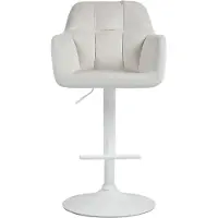 CLP Barhocker Natoma Samt weiß creme
