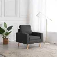 Prolenta Maison Exclusive - Sessel Dunkelgrau Stoff