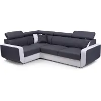 Masseno Ecksofa MIRA mit Schlaffunktion L-Form, Sofa mit Bettkasten, Wohnzimmersofa, Couch, Soffa, Bettsofa, Couchgarnitur- Grau, INARI 94+MADRYT 920