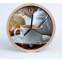 Tulup Holzuhr 30fi cm wanduhr - Tasse Kaffee