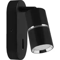 Licht-Erlebnisse Wandspot Metall verstellbar Schwarz Chrom GU10 Wandlampe