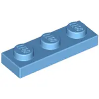 LEGO 1x3 Platte 3623 - 100 Stück Mittleres Blau