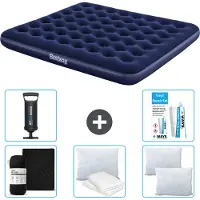 Bestway Luftmatratze – 2 Personen – 183 x 203 x 22 cm – Blau – im Lieferumfang enthalten Zubehör