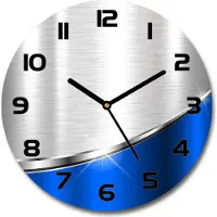 Tulup Wanduhr aus Glas 30fi Glasbild Glasuhr Gehärtetes Glas - schwarze-zeiger - Metal abstraction