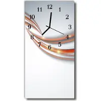 Tulup Glasuhr Wanduhr Küchenuhr Echt-Glas 30x60 Muster Mehrfarbig