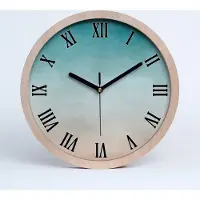 Tulup Holzuhr 30fi cm wanduhr - schwarze Spitzen - Abstraktion Hintergrund