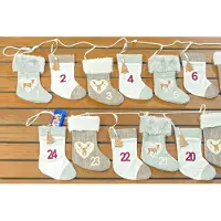 Boltze Adventskalender zum Befüllen,250cm lang, Farbmix;
