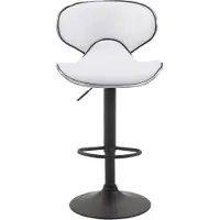 CLP 2er Set Barhocker Las Vegas V2 Kunstleder schwarz weiß