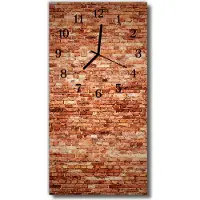 Tulup Glasuhr Wanduhr Küchenuhr Echt-Glas 30x60 Wand Orange