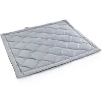 BOUTIQUEZOO BOUTIQUE ZOO Weiche Hundematte aus Samtimitat – Komfortable, rutschfeste Hundeliege, Hundebett, Matte für Haustier, Velvet Grau, L: 72 x 100 cm