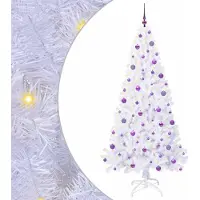 Syfax Künstlicher Weihnachtsbaum Weiß 210 cm PVC und Stahl