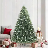 vidaXL "Schlussverkauf" Künstlicher Weihnachtsbaum(1 pc) - Kunstbaum/Tannenbaum - mit 300 LEDs Grün 210 cm PE und PVC C8039