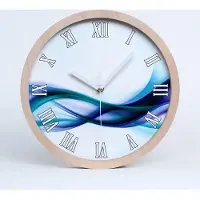 Tulup Holzuhr 25fi cm wanduhr - weiße Spitzen - abstrakcjaale